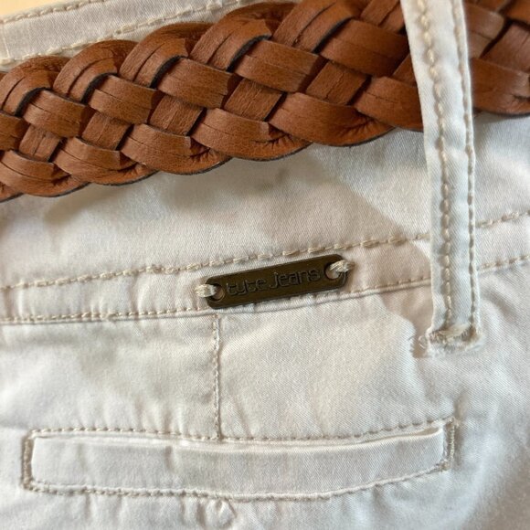 TYTE Jeans SZ 3 White bermuda shorts button details - Picture 5 of 9